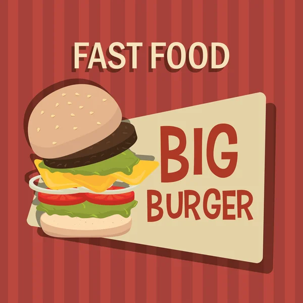 Dibujos animados diseño de comida rápida — Vector de stock