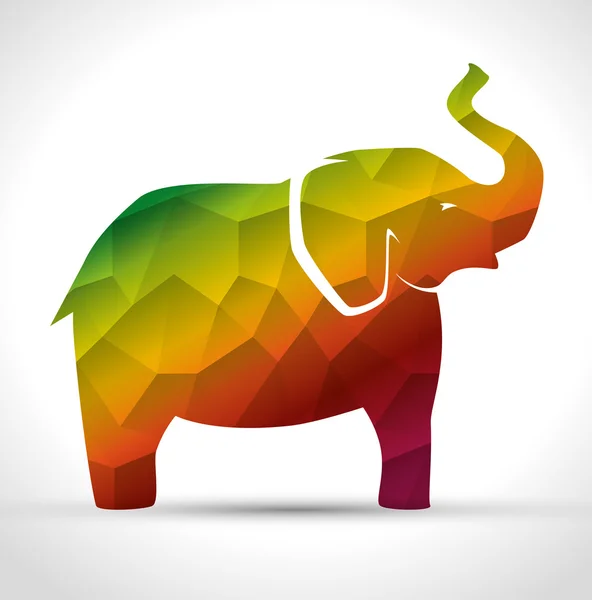 Icono elefante diseño aislado — Vector de stock