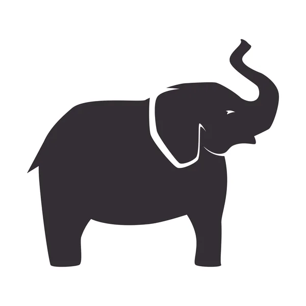 Ikone Elefant Design isoliert — Stockvektor