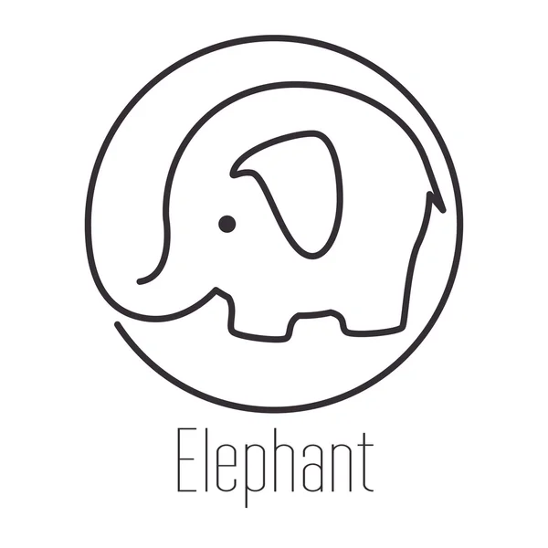 Иконка слона дизайн изолирован — стоковый вектор