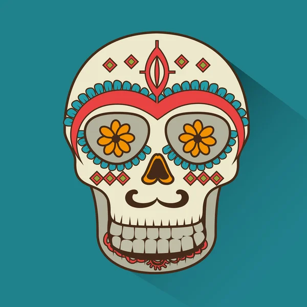 Εικονίδιο ημέρα νεκρός Μεξικού σχεδιασμού απομονωμένες — Διανυσματικό Αρχείο