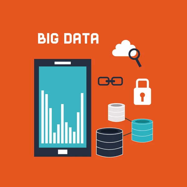 Ícones de gerenciamento de Big Data —  Vetores de Stock