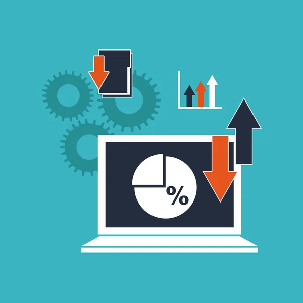 Symbole für Big Data Management — Stockvektor