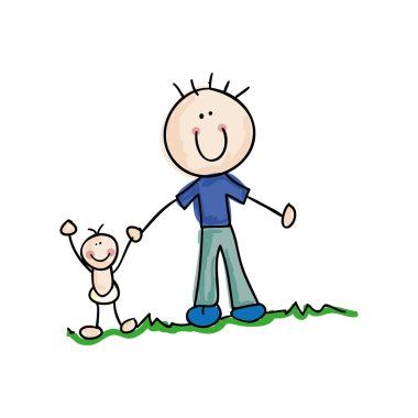 Bebek ile çizim baba