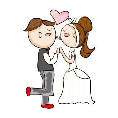 evlilik çift öpüşme