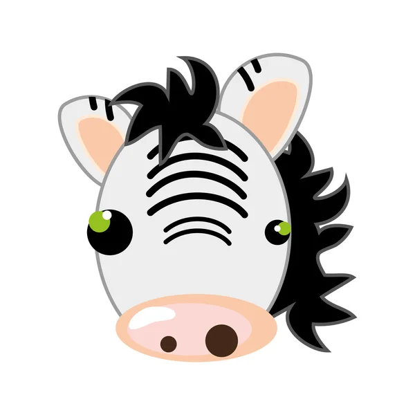 Zebra állat rajzfilm — Stock Vector