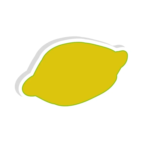 Fruta amarilla de limón — Vector de stock