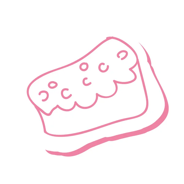 Piece of cake dessert — Stock Vector