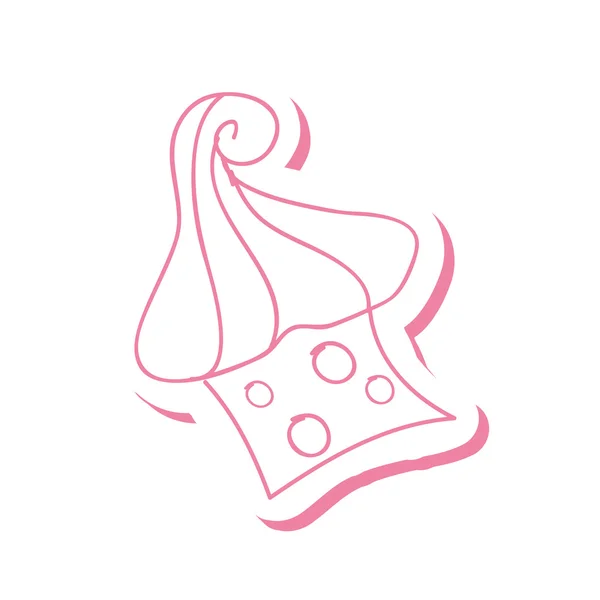 Pink muffin dessert — Stock Vector