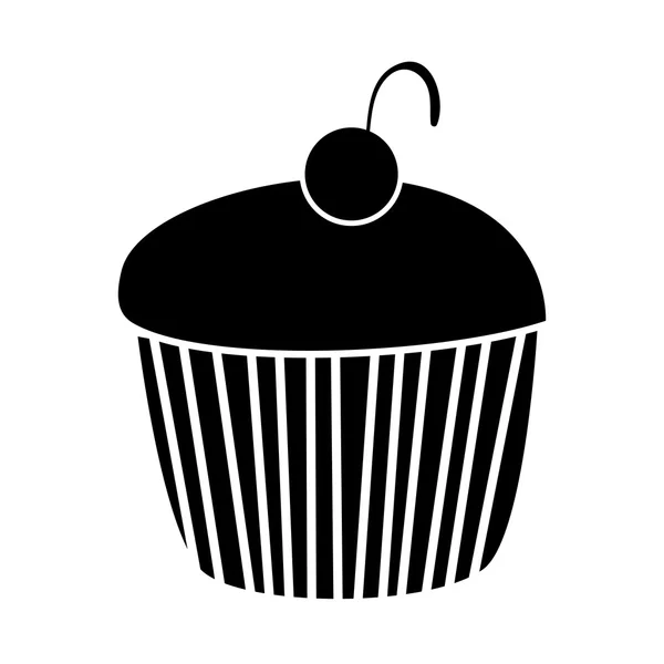Muffin sweet dessert — Stock Vector