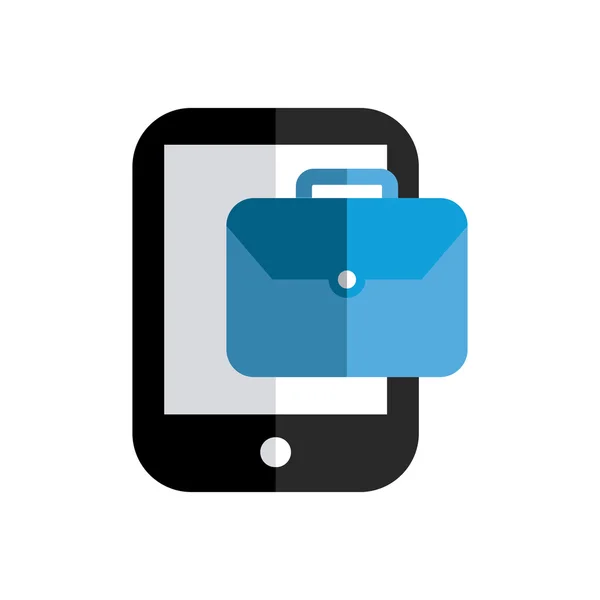 Technologie smartphone avec icône d'entreprise — Image vectorielle