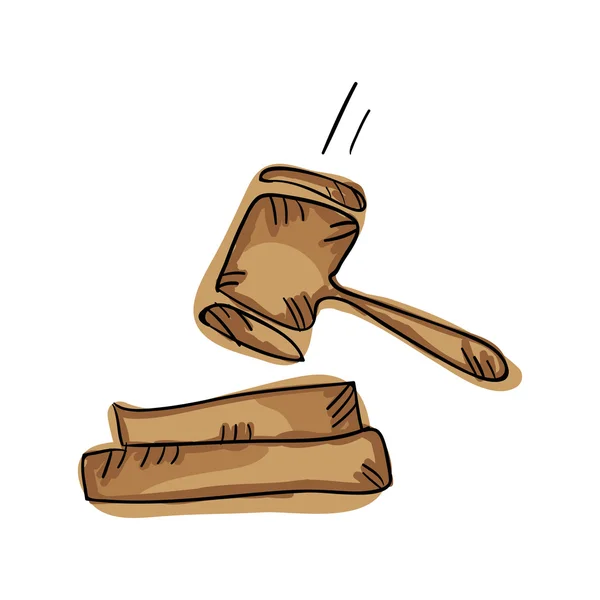 Hukuk tokmak sembolü — Stok Vektör