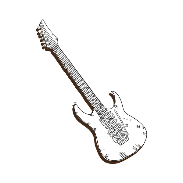 Musikinstrument E-Gitarre — Stockvektor