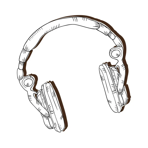 Gadget auriculares de música — Vector de stock