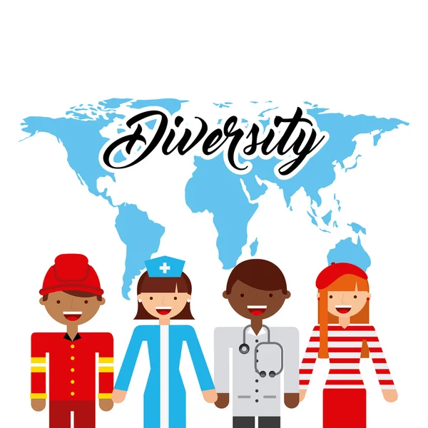 Diversidad de culturas del mundo — Vector de stock