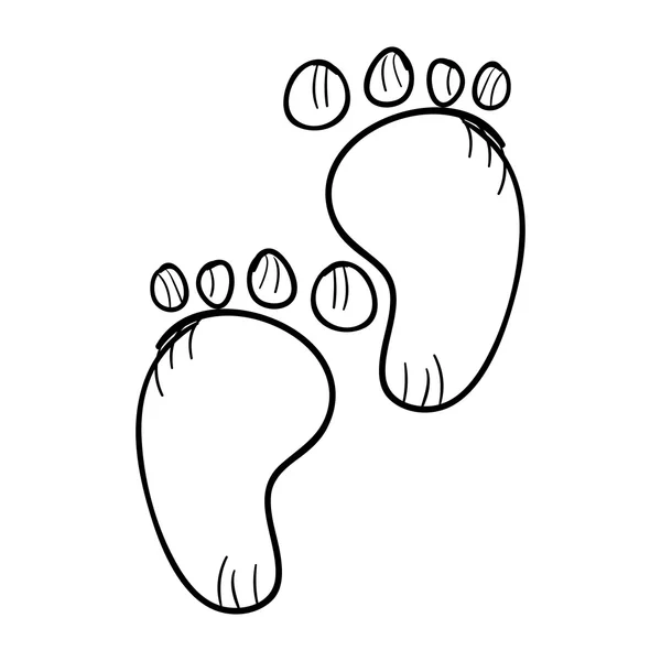 Paar Baby-Fußabdrücke — Stockvektor