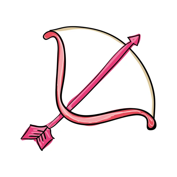 Cupidon arc rose — Image vectorielle