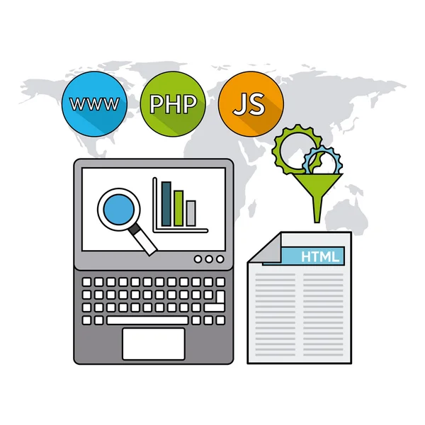 Software programming language icons — Stock Vector