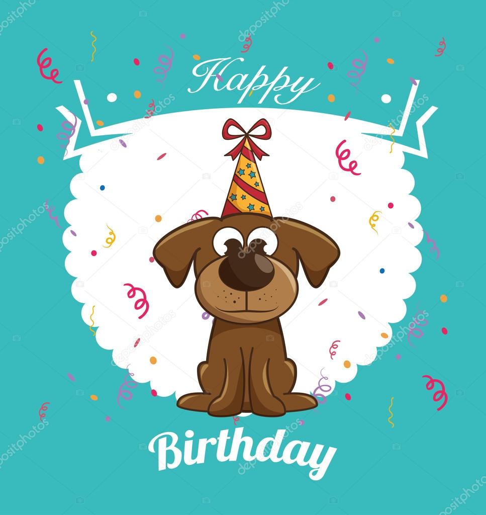 Download Happy birthday dog cute design — Stock Vector © yupiramos ...