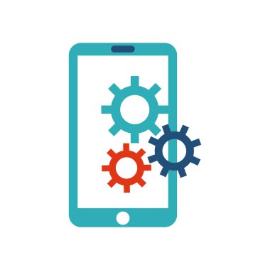 Smartphone teknoloji seo simgesiyle