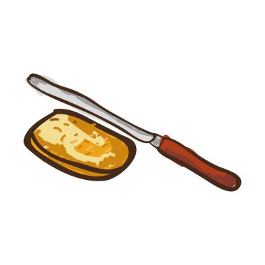 ekmek dilimi ve bıçak