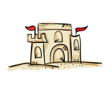 Sandcastle kırmızı bayraklar ile