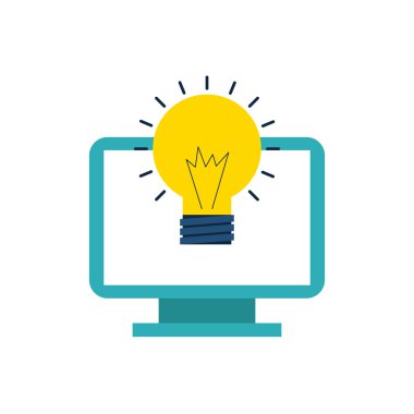 bilgisayar masaüstü monitörü seo simgesiyle