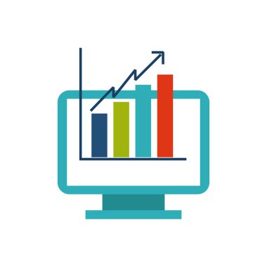 bilgisayar masaüstü monitörü seo simgesiyle