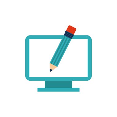 bilgisayar masaüstü monitörü seo simgesiyle