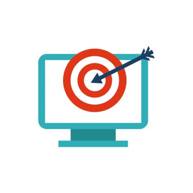 bilgisayar masaüstü monitörü seo simgesiyle