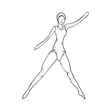 gülümseyen kadın yüzücü