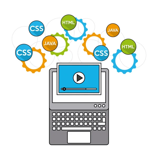 Programikonerna programmering språk — Stock vektor