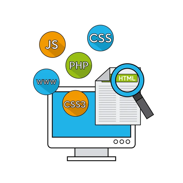 Software programming language icons — Stock Vector