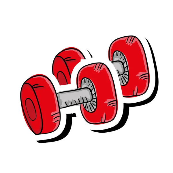 Dumbbell gym equipment — Stock Vector