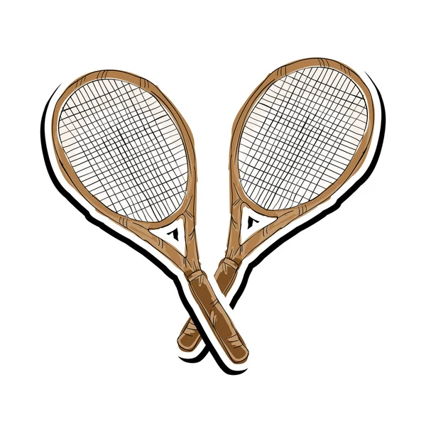 Raquete esporte de tênis —  Vetores de Stock
