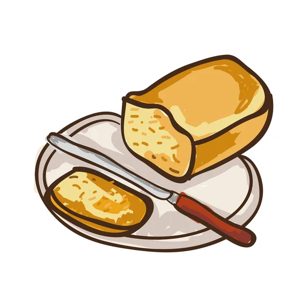 Pan panadería comida — Archivo Imágenes Vectoriales