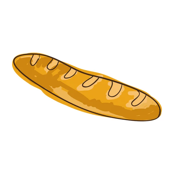 Pan baguette francés — Vector de stock