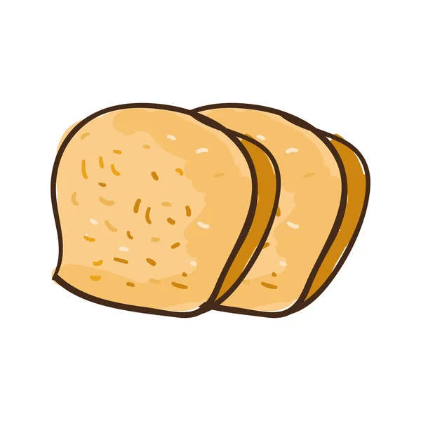 Bröd slice bageriprodukt — Stock vektor