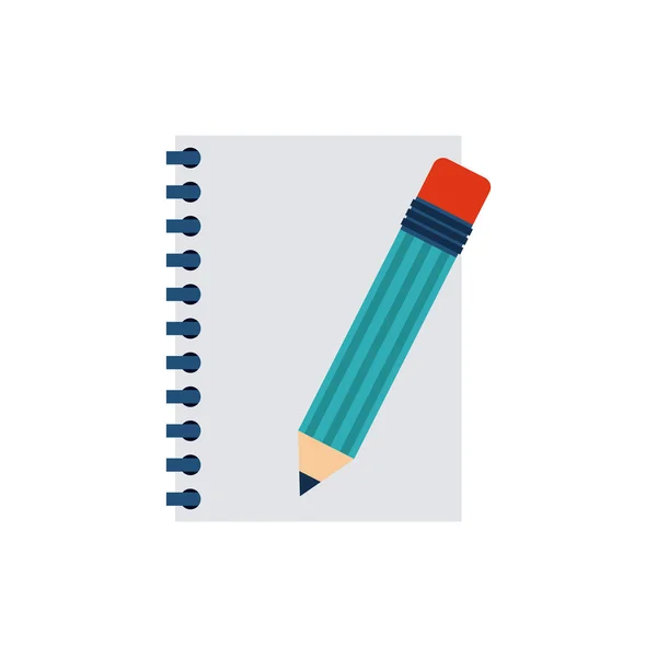 Notebook s obchodní ikonu — Stockový vektor