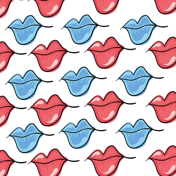 Fondo de labios brillantes — Vector de stock