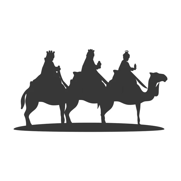 Magi with camel — Stock Vector