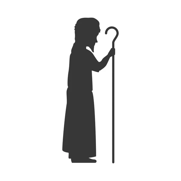 Saint joseph silhouet — Stockvector