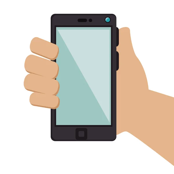 Χέρι κρατώντας ένα smartphone — Διανυσματικό Αρχείο