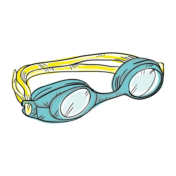 Simning glasögon utrustning — Stock vektor
