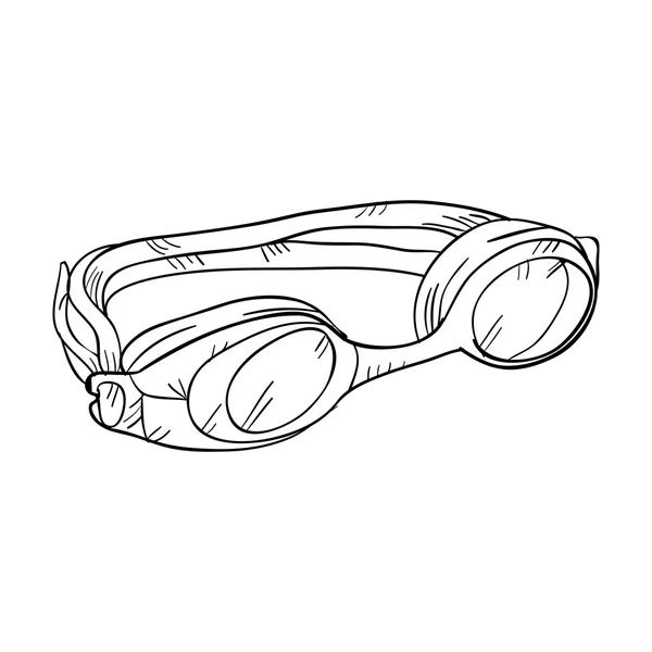 Swimming goggles equipment Vector Graphics. 