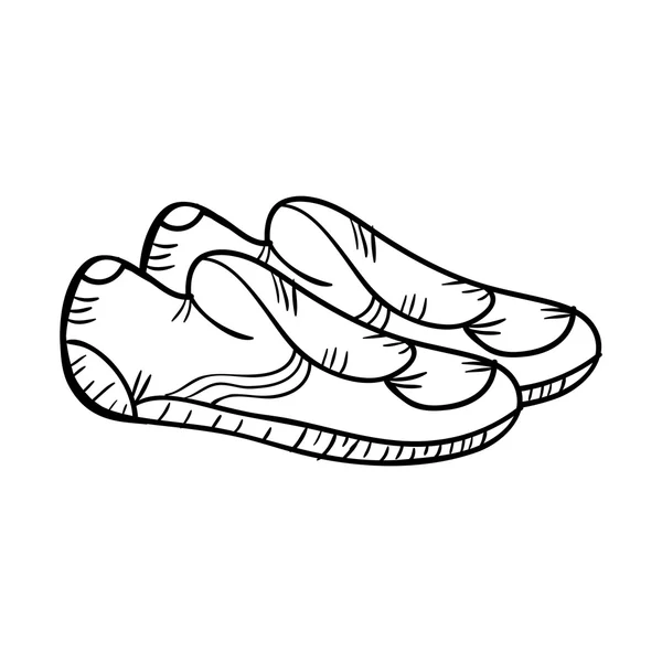 Zapatos de agua diseño dibujado — Vector de stock