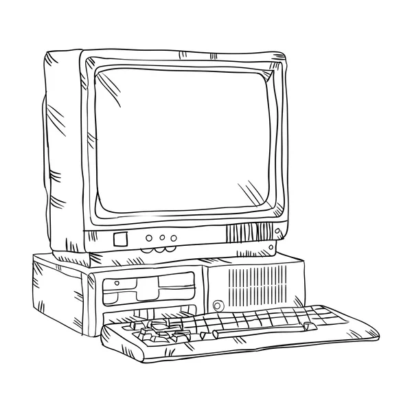 Retro számítógép eszköz — Stock Vector