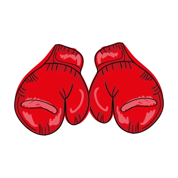 Gloves boxing sport — Stock Vector
