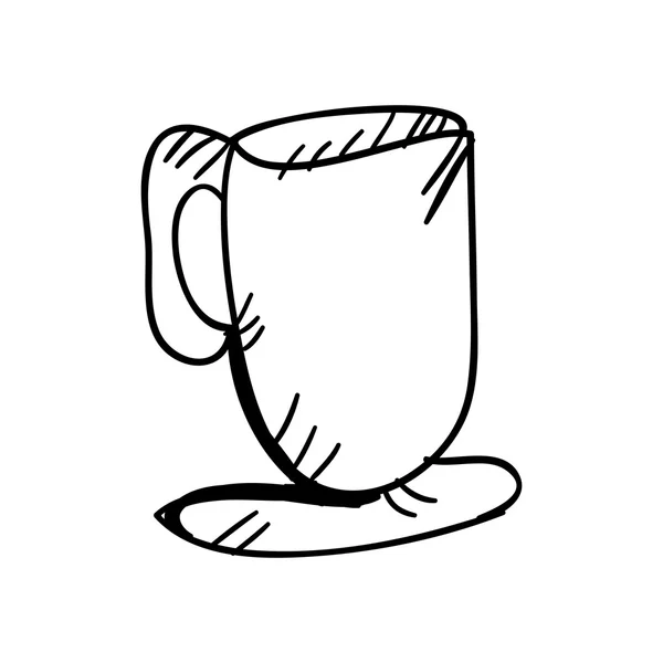 Hrnek na kávu nakresleného návrhu — Stockový vektor