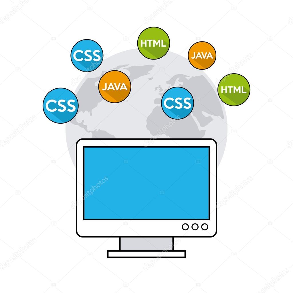 Iconos de lenguaje de programación de software Stock Vector by ...